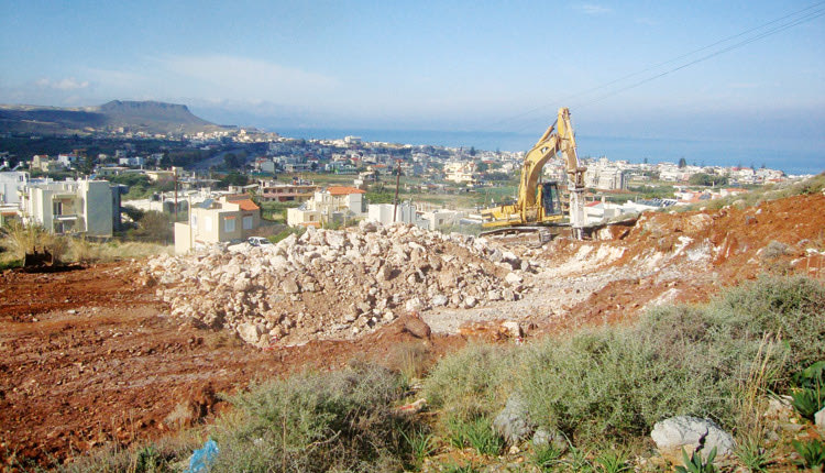 εργασίες για την ανέγερση του Δημοτικού και του Νηπιαγωγείου Κοκκίνη