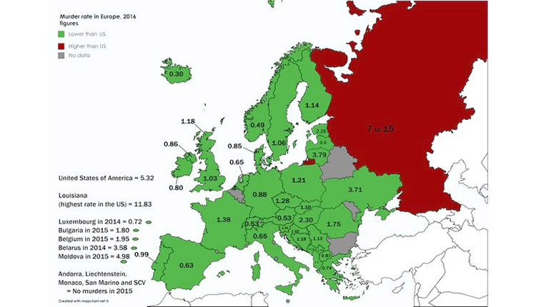 Χαμηλή εγκληματικότητα στην Ελλάδα