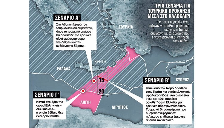 Το ελληνικό σχέδιο αντίδρασης εάν η Τουρκία στείλει ερευνητικό σκάφος σε περιοχή της ελληνικής υφαλοκρηπίδας