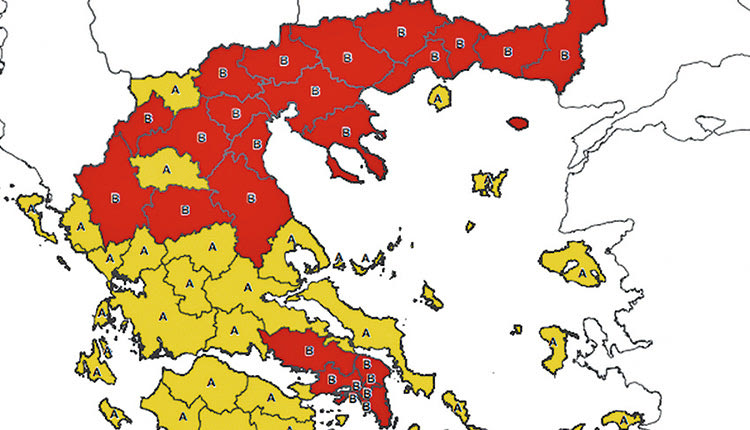 χάρτης Covid της χώρας