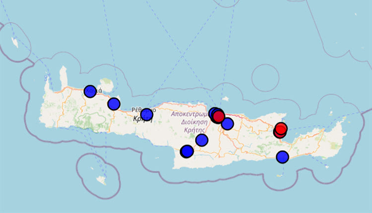 Χάρτης κλειστών σχολικών μονάδων από κρούσματα στην Κρήτη