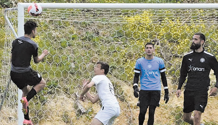 Φάση από το φιλικό του ΟΦΗ με την Κ-19