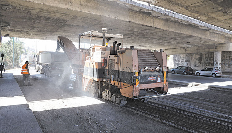 Τα έργα έγιναν στη Λ. Καζαντζίδη κάτω από τη γέφυρα του ΒΟΑΚ και στους 2 κλάδους