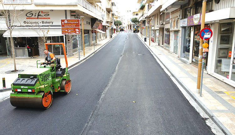 πρόγραμμα  ασφαλτοστρώσεων δρόμων του Δήμου Ηρακλείου