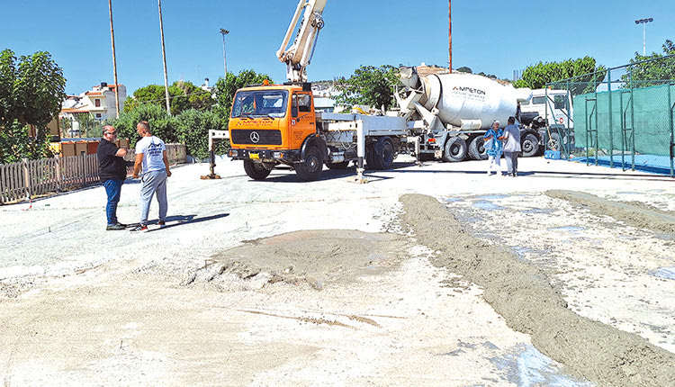 Απο την ανακατασκευή των γηπέδων μπάσκετ στον δήμο Μινώα