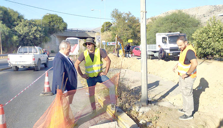 Από την επίσκεψη Σκουλά στα αντιπλημμυρικά έργα