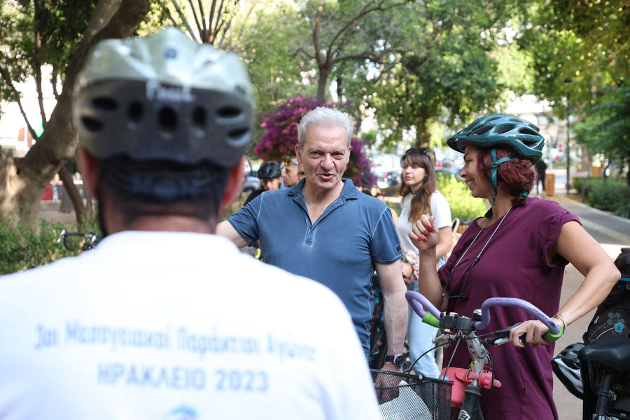 Ποδηλατοδρομία στο κέντρο της πόλης: Εκδήλωση για την Παγκόσμια Ημέρα Ποδηλάτου οργάνωσε ο Δήμος Ηρακλείου