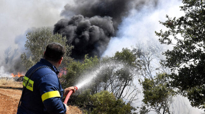 Πολύ υψηλός κίνδυνος πυρκαγιάς (κατηγορία κινδύνου 4) για αύριο, Κυριακή και στην Κρήτη