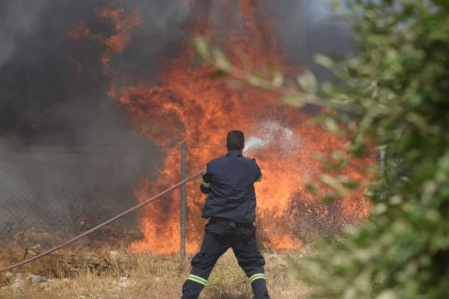 Υπό μερικό έλεγχο η πυρκαγιά σε δασική έκταση στη Δάφνη Βοιωτίας