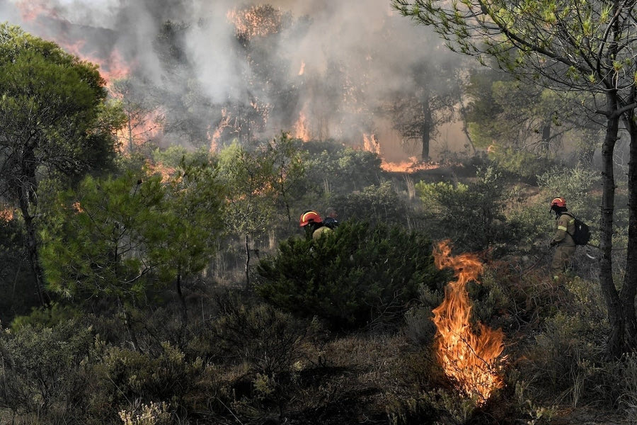 Σέρρες: Καίει για έκτη μέρα η φωτιά στο όρος Όρβηλος. Επιχειρούν από σήμερα και επίγειες δυνάμεις