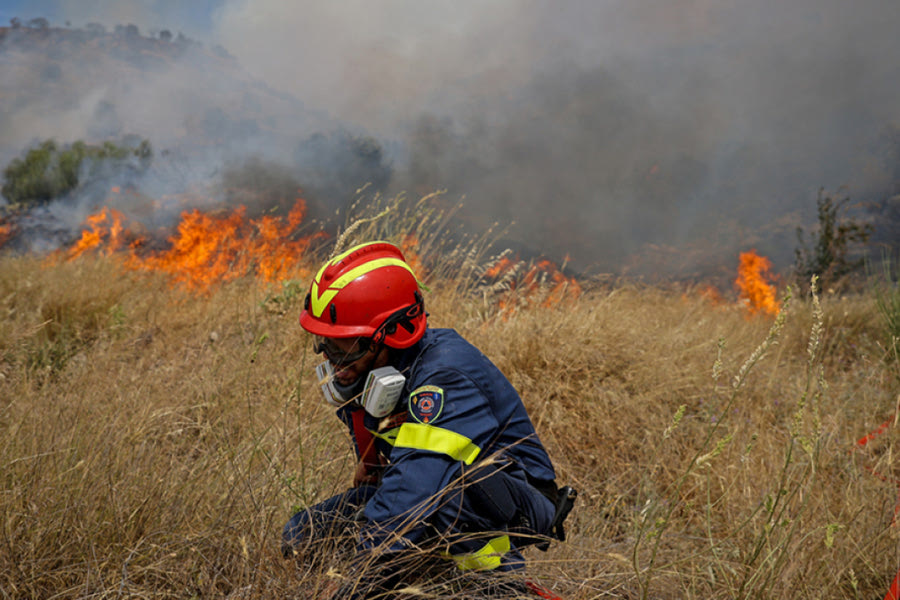 Φωτιά σε δασική έκταση στην Αριάδα Αιτωλοακαρνανίας – Σηκώθηκαν 4 αεροσκάφη και 1 ελικόπτερο