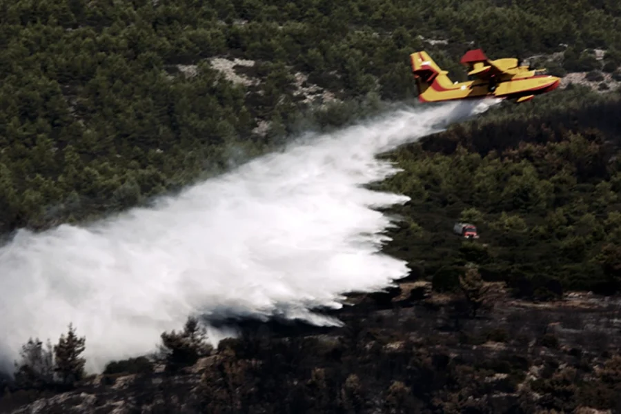 Υπό μερικό έλεγχο η πυρκαγιά στην Τριανταφυλλιά στις Σέρρες