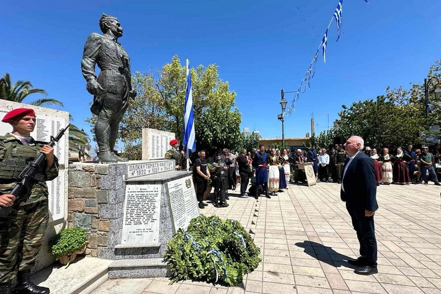 Ο Δήμαρχος Βιάννου στην 80η επέτειο του Ολοκαυτώματος των Ανωγείων