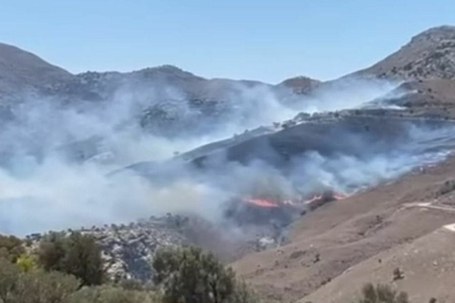 Φωτιά στο Ρέθυμνο: Συναγερμός σήμανε στην πυροσβεστική