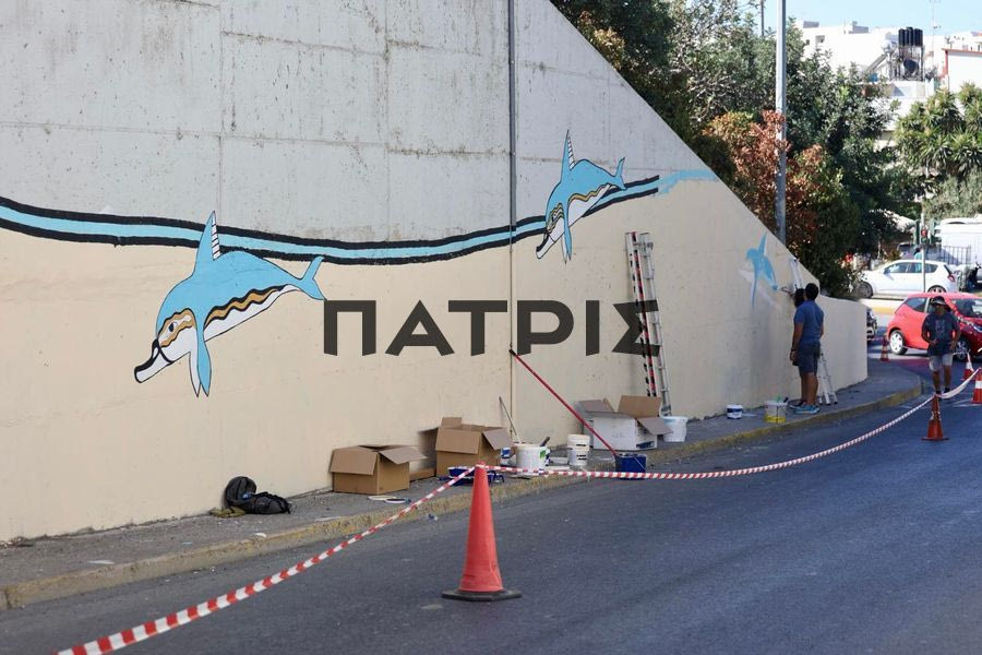 Τοιχογραφίες της Κνωσού κοσμούν από σήμερα τον κόμβο Κνωσού – ΒΟΑΚ