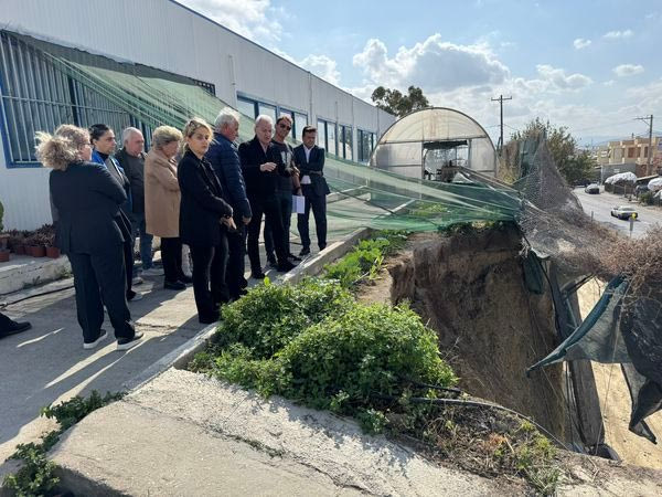 Κατολίσθηση στον Άι Γιάννη Χωστό: Αυτοψία από τον Δήμαρχο Ηρακλείου