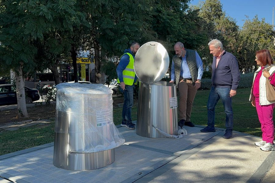 Μπήκαν σε λειτουργία 25 υπόγειοι κάδοι στο Ηράκλειο