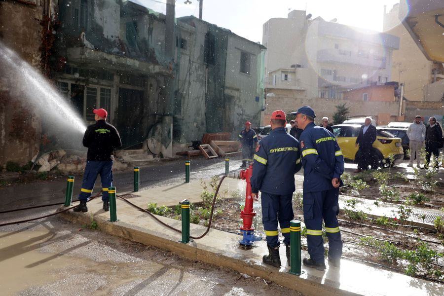 Σε λειτουργία το σύστημα πυρόσβεσης της Αγίας Τρίαδας (video)